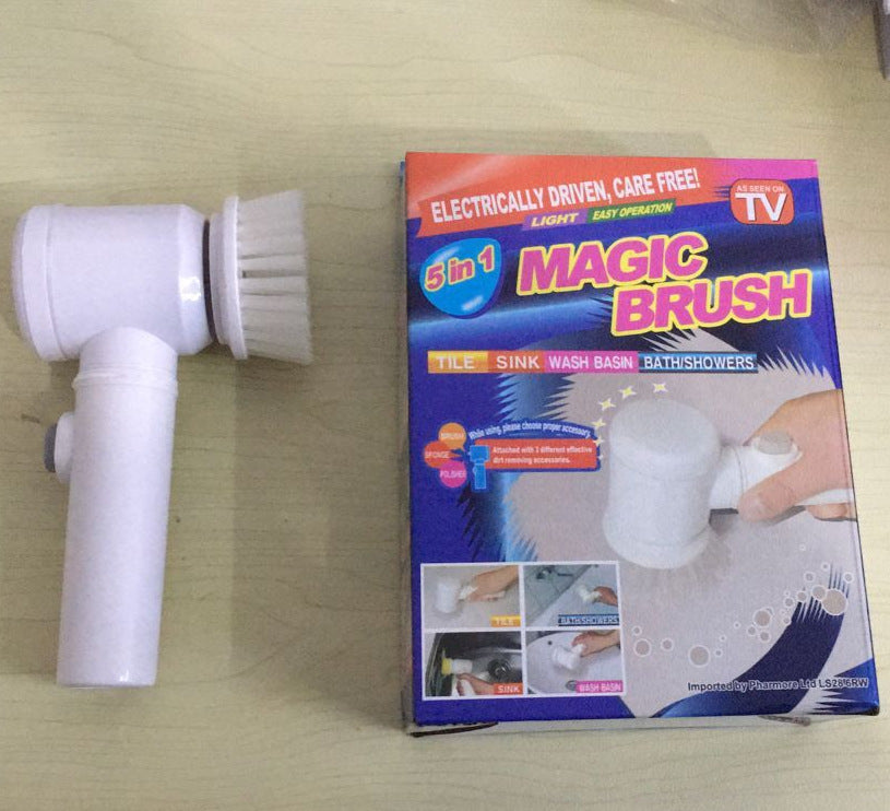 Rechargeable Electric Cleaning Brush 5-In-1 with 3 Brush Heads