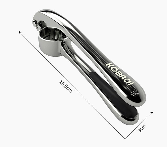 Heavy-Duty Zinc Alloy Garlic Press- No Peel Needed