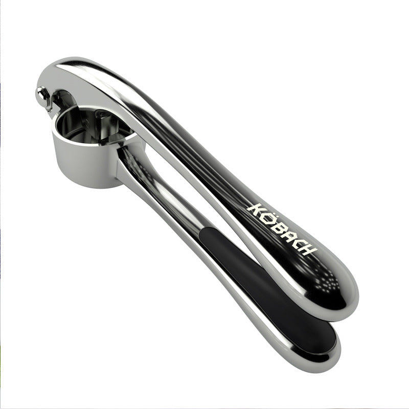 Heavy-Duty Zinc Alloy Garlic Press- No Peel Needed