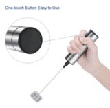 Electric Milk Frother & Coffee Whisk – One-Touch Handheld Foam Maker