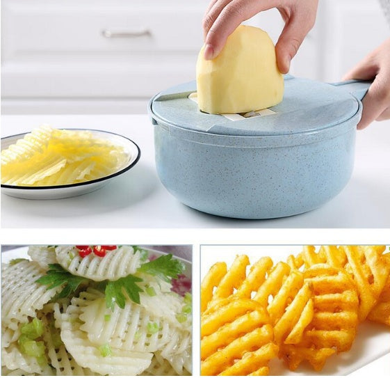 8-in-1 Mandoline Slicer & Vegetable Chopper – Food-Grade Stainless Steel