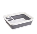 Foldable Dish Drying Rack with Drainer – Space-Saving Kitchen Organizer
