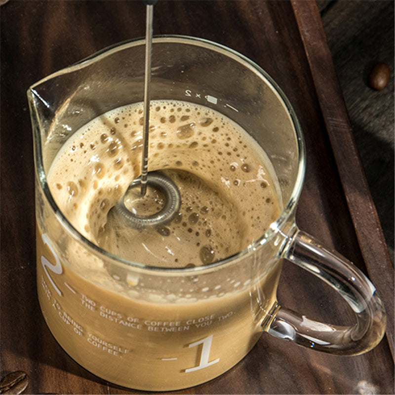 Electric Milk Frother & Coffee Whisk – One-Touch Handheld Foam Maker
