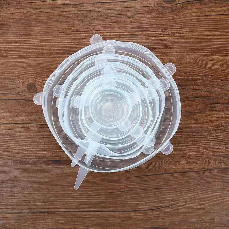 6-Piece Silicone Stretch Lids Set – Reusable Food Storage Covers for Any Container